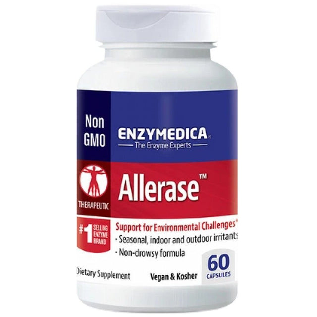 Allerase | for Allergies - 60 капсули  Enzymedica - Nutra Best Bulgaria