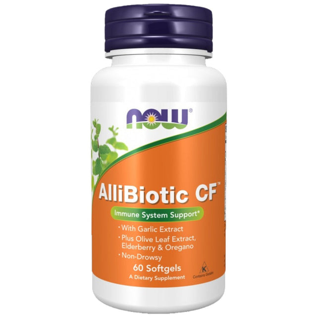 AlliBiotic CF - 60 Гел капсули  NOW Foods - Nutra Best Bulgaria