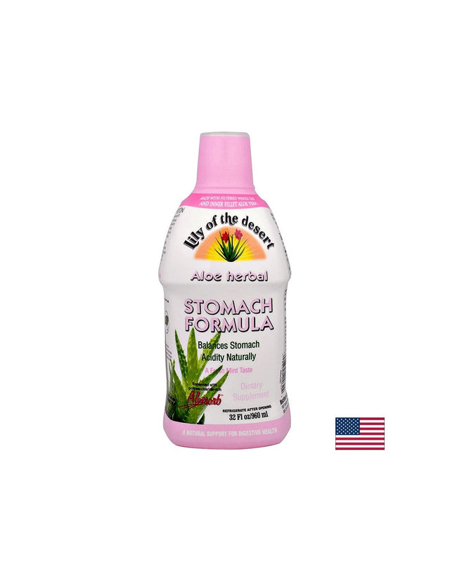 Алое формула срещу киселини в стомаха - Aloe Herbal Stomach Formula, 960 ml  Lily of the Desert - Nutra Best Bulgaria