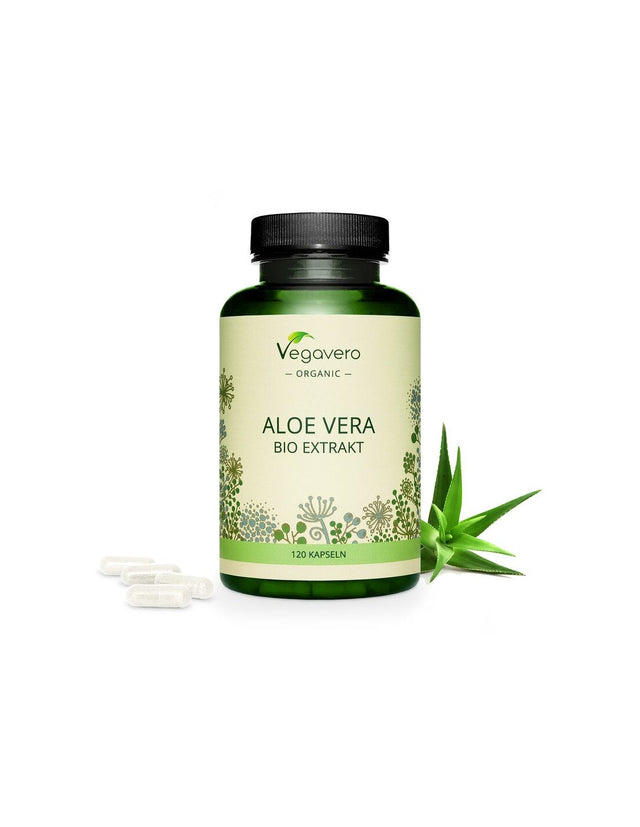 Aloe Vera Bio Extrakt / Алое Вера БИО екстракт, 120 капсули, 100% Vegan  Vegavero - Nutra Best Bulgaria