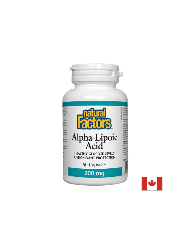 Alpha Lipoic Acid 200 mg - 60 капсули  Natural Factors - Nutra Best Bulgaria