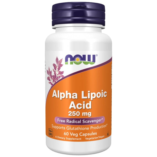 Alpha Lipoic Acid 250 mg - 60 капсули  NOW Foods - Nutra Best Bulgaria