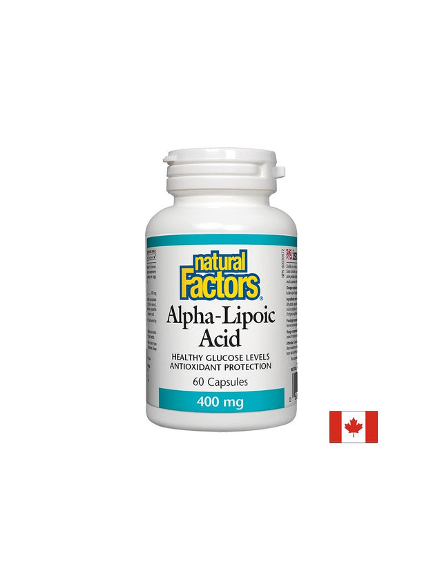 Alpha Lipoic Acid 400 mg - 60 капсули  Natural Factors - Nutra Best Bulgaria