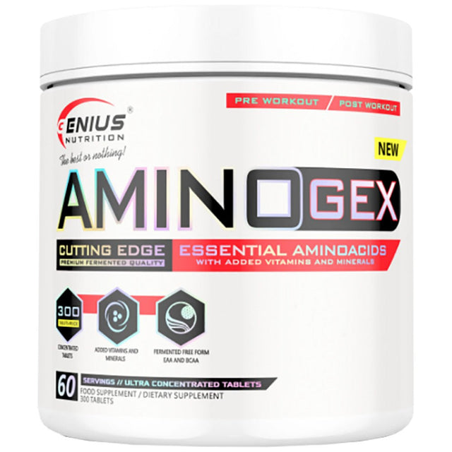 AminoGEX - 300 Таблетки  Genius Nutrition - Nutra Best Bulgaria