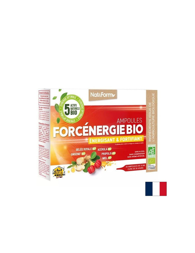 Енергия и тонус - Ampoile Forcenergie BIO, 20 ампули за пиене  Nat&Form - Nutra Best Bulgaria