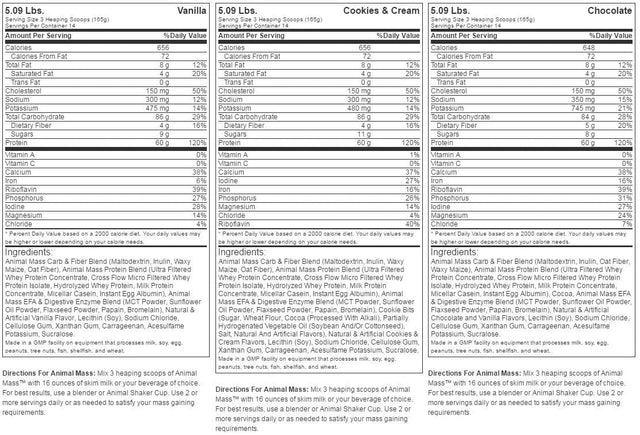 Animal Mass - 2310 грама  Universal Animal - Nutra Best Bulgaria