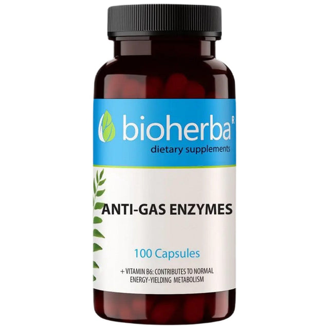 Anti-Gas Enzyme - 100 капсули  Bioherba - Nutra Best Bulgaria