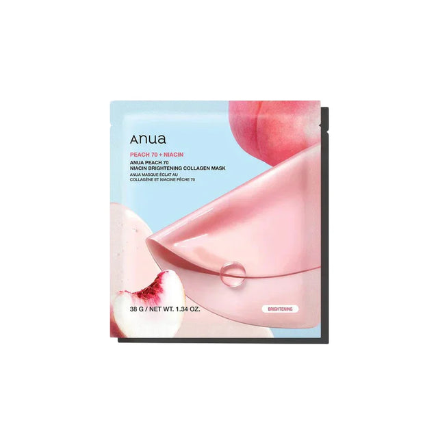 Anua, Peach 70, Collagen, Brightening, Sheet Mask, For Face, 38 g  Anua - Nutra Best Bulgaria