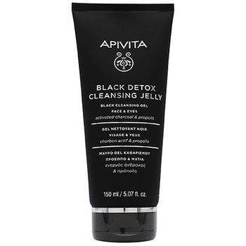 Apivita - Black Detox Cleansing Jelly - Čisticí gel s aktivním uhlím na obličej a oči - 150ml  Apivita - Nutra Best Bulgaria