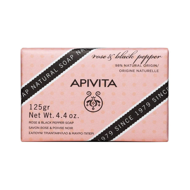 Apivita, Natural Rose, Scented Soap Bar , 125 g  Apivita - Nutra Best Bulgaria