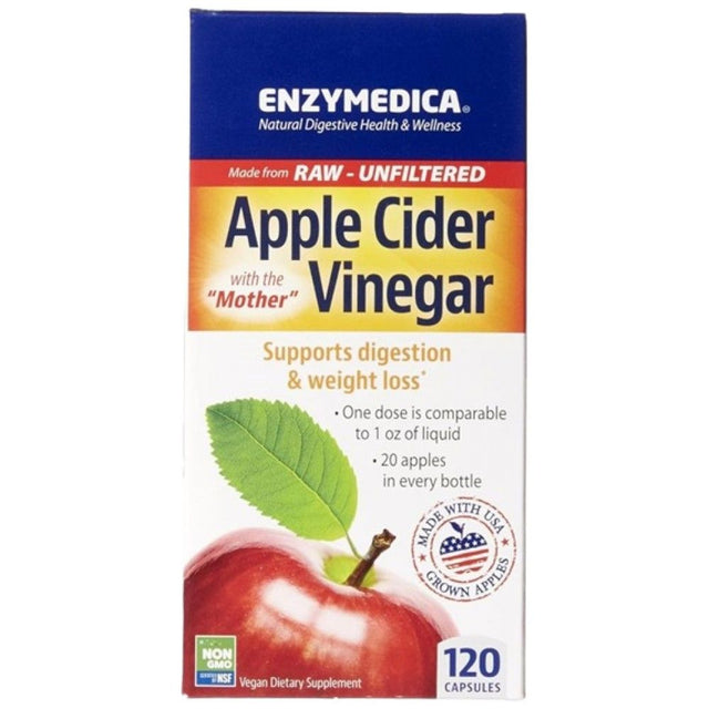 Apple Cider Vinegar - 120 капсули  Enzymedica - Nutra Best Bulgaria