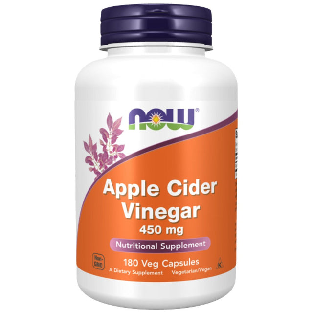 Apple Cider Vinegar 450 mg - 180 капсули  NOW Foods - Nutra Best Bulgaria