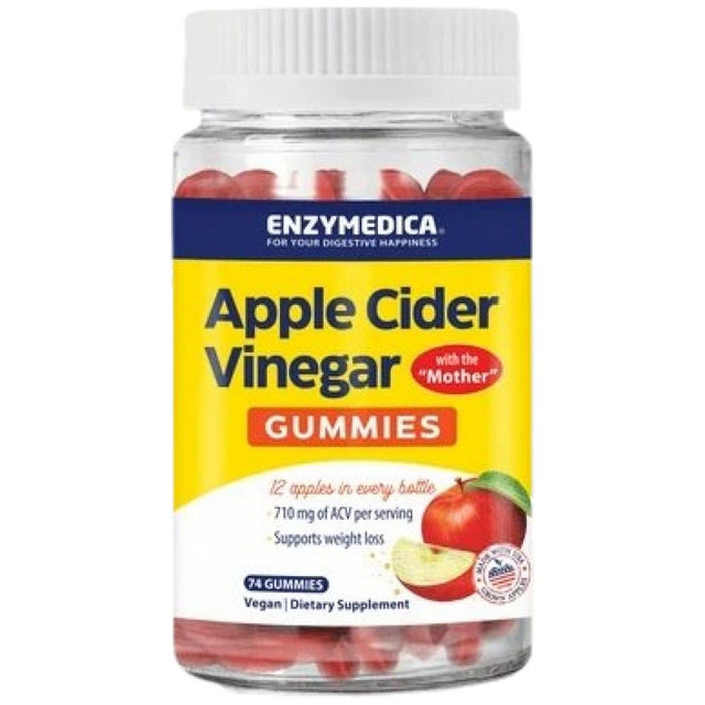 Apple Cider Vinegar Gummies - 74 желирани бонбони  Enzymedica - Nutra Best Bulgaria