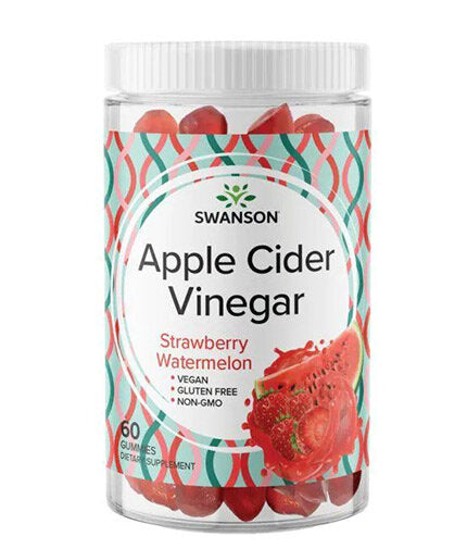 Apple Cider Vinegar Gummies | Strawberry Watermelon - 60 Дъвчащи таблетки  Swanson - Nutra Best Bulgaria