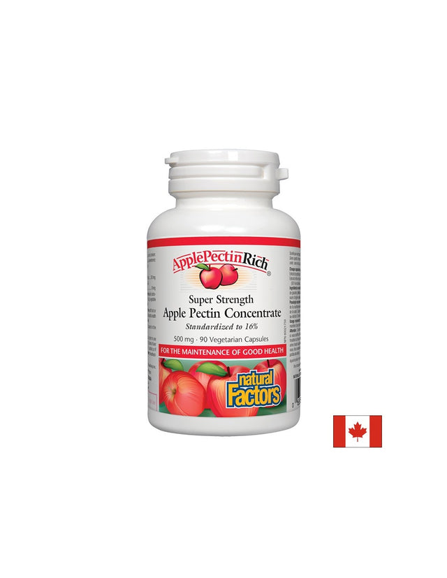 Apple Pectin Concentrate 500 mg - 90 капсули  Natural Factors - Nutra Best Bulgaria