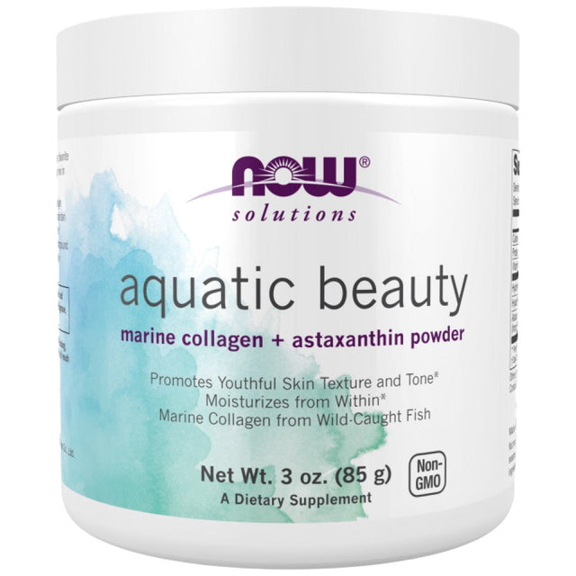 Aquatic Beauty | Marine Collagen + Astaxanthin - 85 грама  NOW Foods - Nutra Best Bulgaria