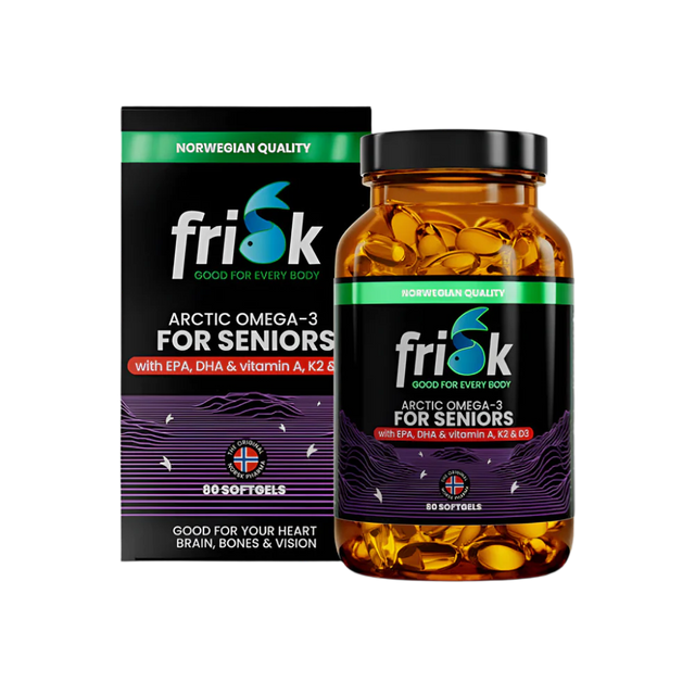 Arctic 50+ – Омега-3 – 100% Дива Арктическа Треска – 80 Капсули  Frisk - Nutra Best Bulgaria