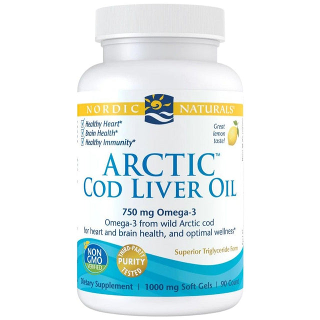 Arctic Cod Liver Oil 750 mg - 90 Гел капсули  Nordic Naturals - Nutra Best Bulgaria