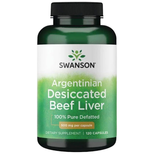 Argentinian Desiccated Beef Liver 500 mg 120 капсули  Swanson - Nutra Best Bulgaria