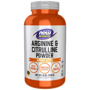 Arginine & Citrulline Powder | 1:1 Ratio - 340 грама  NOW Foods - Nutra Best Bulgaria