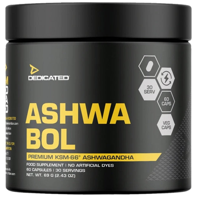 Ashwa-Bol KSM-66 350 mg - 60 капсули  Dedicated Nutrition - Nutra Best Bulgaria