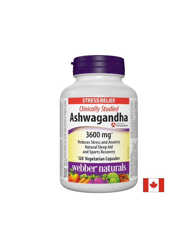 Ashwaganda / Ашваганда 300 mg x 120 капсули  Webber Naturals - Nutra Best Bulgaria