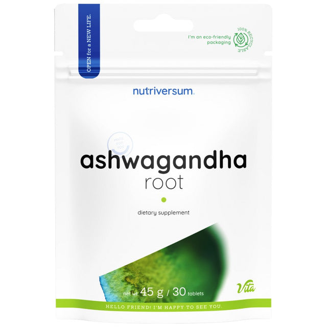 Ashwagandha 500 mg - 30 Таблетки  Nutriversum - Nutra Best Bulgaria