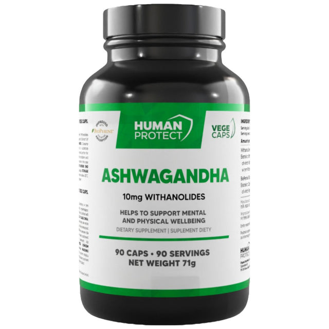 Ashwagandha 666 mg | with 1.5% Withanolides - 90 капсули  Human Protect - Nutra Best Bulgaria