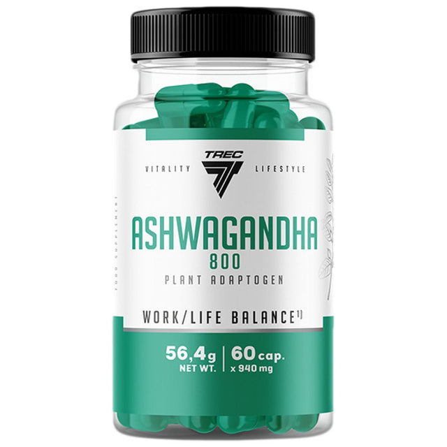 Ashwagandha 800 | Plant Adaptogen - 60 капсули  Trec Nutrition - Nutra Best Bulgaria