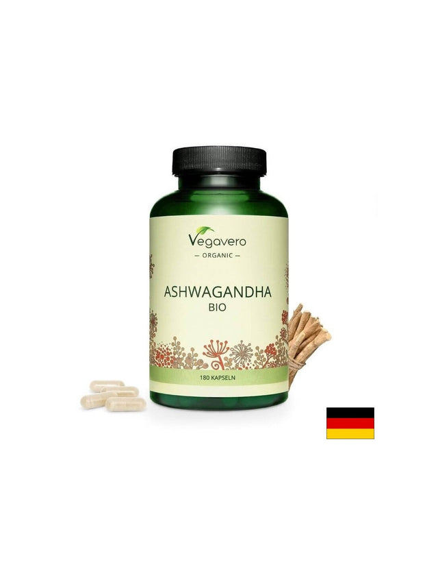 Ashwagandha BIO/ Био Ашваганда, 180 капсули, 100% Vegan Vegavero  Vegavero - Nutra Best Bulgaria