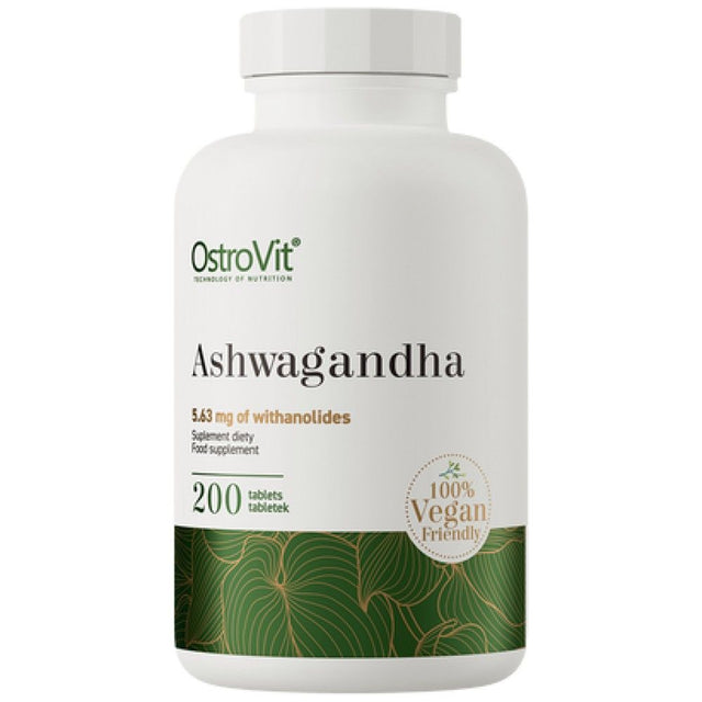 Ashwagandha Extract 375 mg - 200 Таблетки  OstroVit - Nutra Best Bulgaria