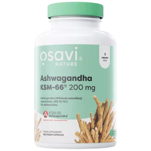 Ashwagandha KSM-66® 200 mg - 180 капсули  Osavi - Nutra Best Bulgaria