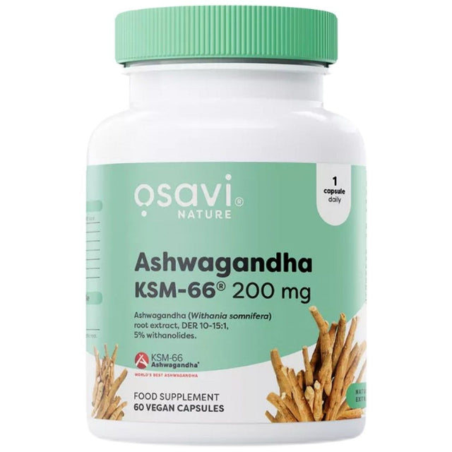 Ashwagandha KSM-66® 200 mg - 60 капсули  Osavi - Nutra Best Bulgaria