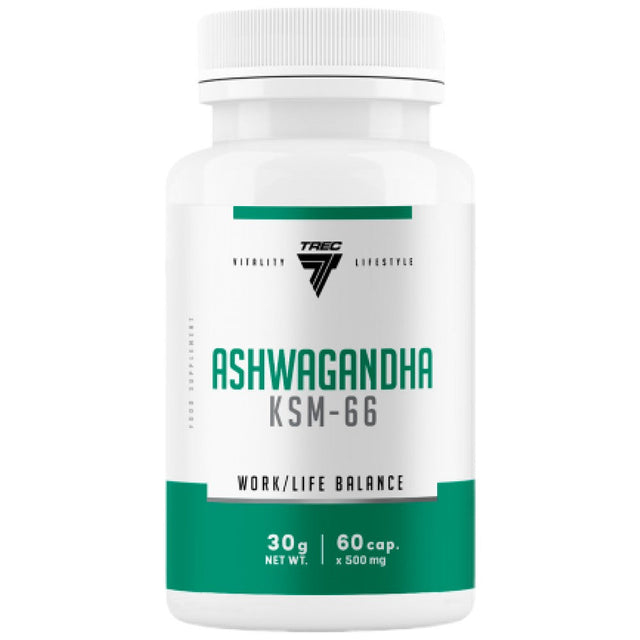 Ashwagandha KSM-66 200 mg - 60 капсули  Trec Nutrition - Nutra Best Bulgaria