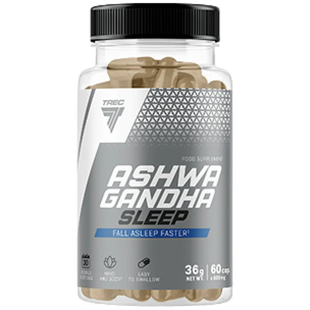 Ashwagandha Sleep | with Melatonin, GABA & L-Tryptophan - 60 капсули  Trec Nutrition - Nutra Best Bulgaria