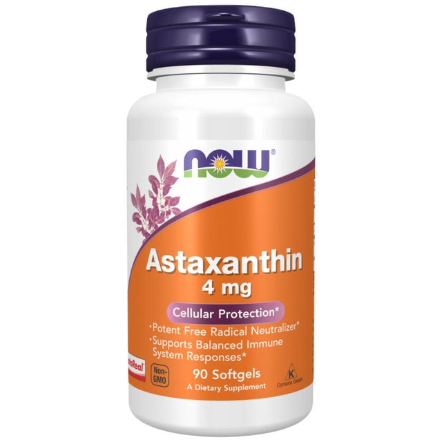 Astaxanthin 4 mg - 90 Гел капсули  NOW Foods - Nutra Best Bulgaria