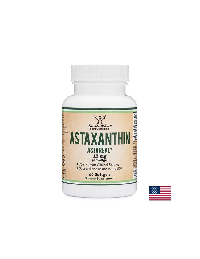 Антиоксидант - Астаксантин (Astaxanthin Astareal), 12 mg х 60 софтгел капсули Double Wood  Double Wood - Nutra Best Bulgaria