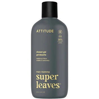 Attitude - Super Leaves Amber & Citrus Shower Gel - Pánský sprchový gel - 415ml  Attitude - Nutra Best Bulgaria