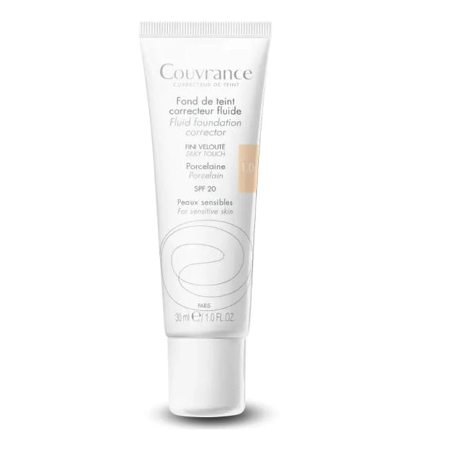 Avene, Couvrance, Liquid Foundation, 1.0, Porcelain, SPF 20, 30 ml  Avene - Nutra Best Bulgaria
