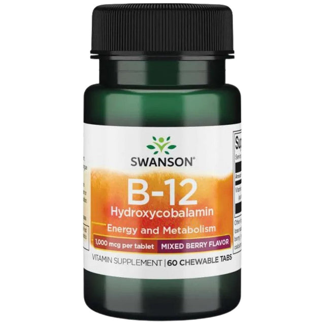 B-12 Hydroxycobalamin 1000 mcg 60 Дъвчащи таблетки  Swanson - Nutra Best Bulgaria