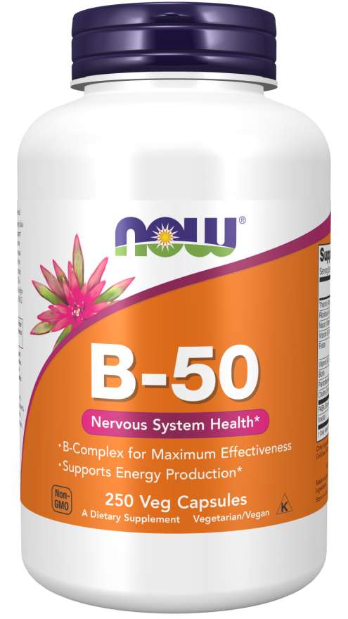 Витамин B-50 - 250 веган капсули  NOW Foods - Nutra Best Bulgaria