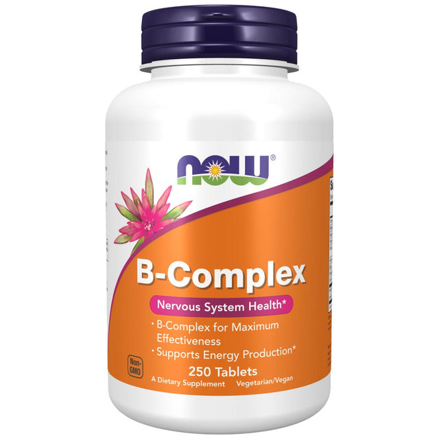 B-Complex | Nervous System Health - 250 Таблетки  NOW Foods - Nutra Best Bulgaria