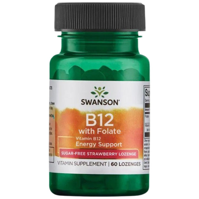 B12 1000 mcg with Folate - 60 Подезични таблетки  Swanson - Nutra Best Bulgaria