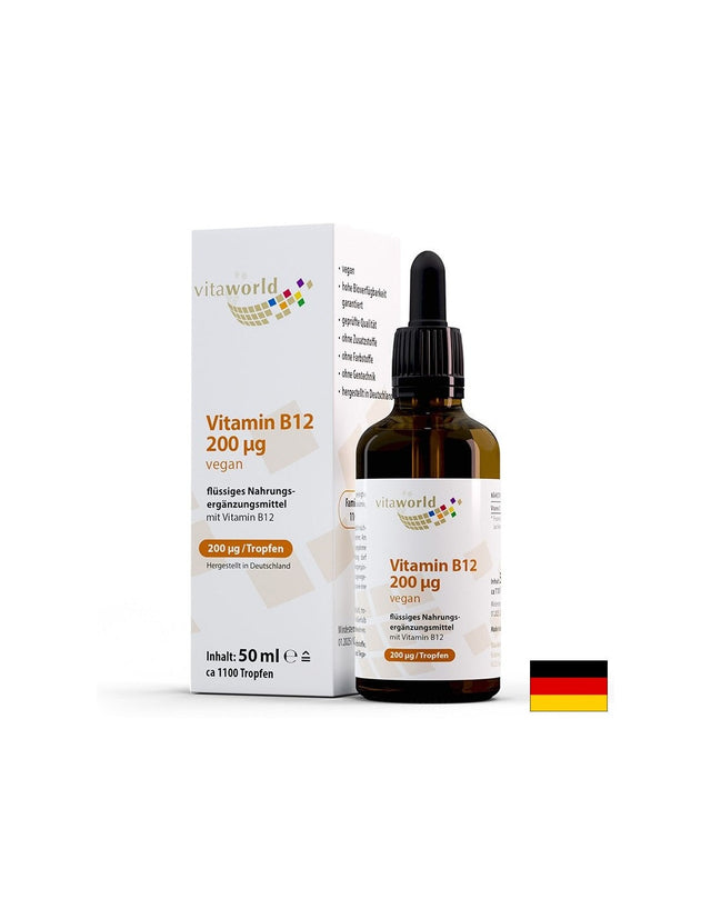 Нервна система - Витамин B12 200 µg, 50 ml капки  Vita World - Nutra Best Bulgaria