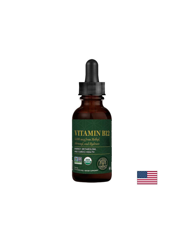 Витамин B12 – За енергия, концентрация и кръвообразуване, 59.2 ml капки  Global Healing - Nutra Best Bulgaria