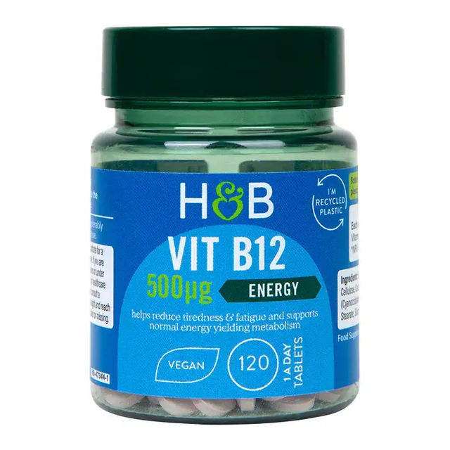 Витамин B12 (Vitamin B12) 500мкг 120 таблетки, H&B  Holland & Barrett - Nutra Best Bulgaria