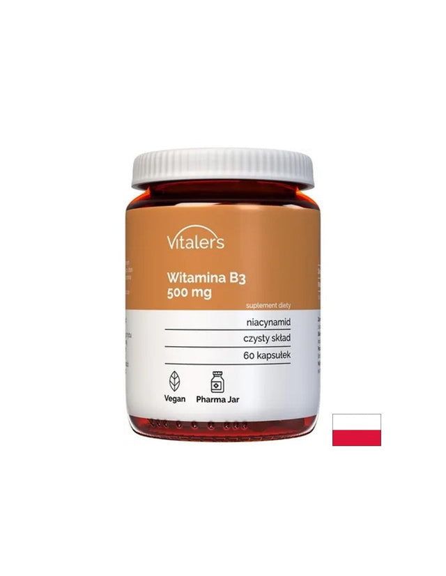 Витамин B3 – За енергия, нервна система и здрава кожа, 500 mg, 60 капсули  Vitaler's - Nutra Best Bulgaria