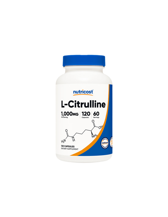 Мускулна маса - Л-Цитрулин (L-Citrulline), 1000 mg/120 капсули Nutricost - Nutra Best Bulgaria