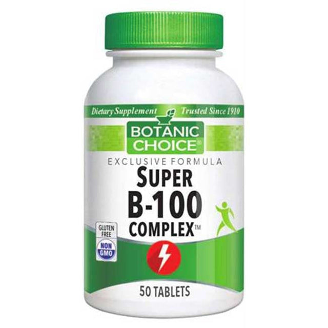 Супер В-100 Комплекс - 50 таблетки  Botanic Choice - Nutra Best Bulgaria