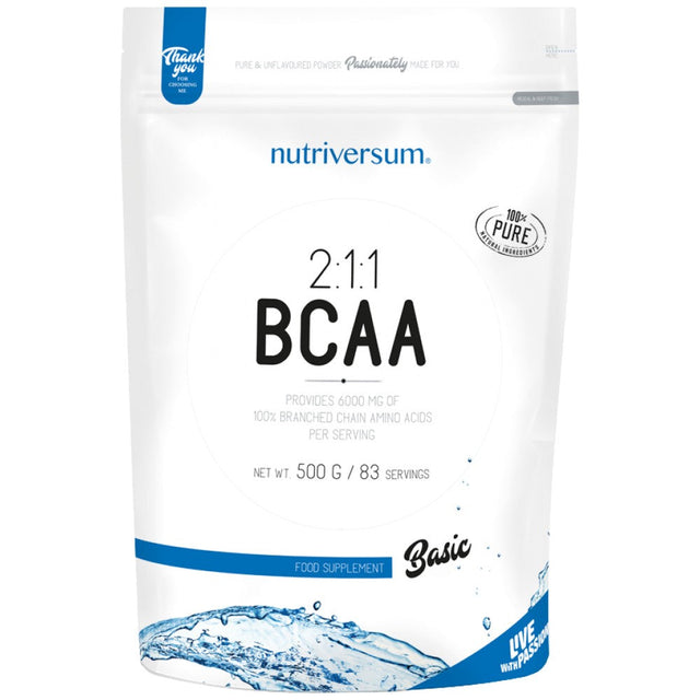 BCAA 2:1:1 Powder - 500 грама  Nutriversum - Nutra Best Bulgaria